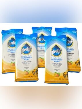Pledge Everyday Clean Multi-Surface Wipes 25 Wipes Fresh Citrus 5 Packs New